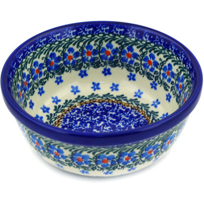 Polish Pottery Bowl 6&quot; Winter Delight