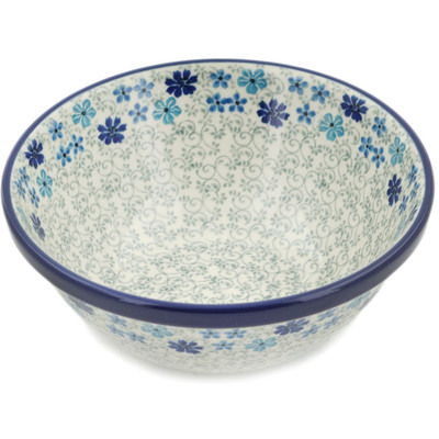 Polish Pottery Bowl 6&quot; Winter Floral