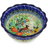 Polish Pottery Bowl 6&quot; Woodpecker Meadow UNIKAT