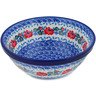 Polish Pottery Bowl 6&quot; Wrapped In Flowers