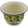 Polish Pottery Bowl 6&quot; Yellow Garden UNIKAT