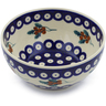 Polish Pottery Bowl 6&quot; Yellow Holly Berries
