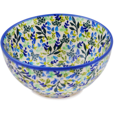 Polish Pottery Bowl 6&quot; Zesty Zielony