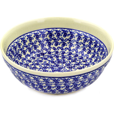Polish Pottery Bowl 7&quot; Aegean Sea