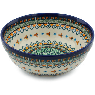 Polish Pottery Bowl 7&quot; Albuquerque UNIKAT