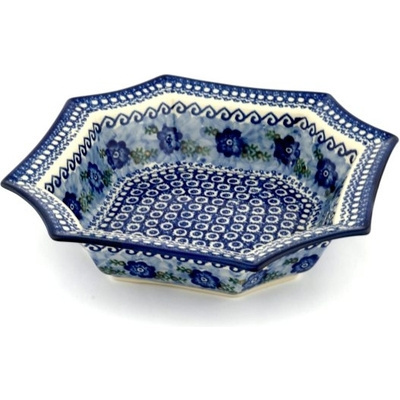 Polish Pottery Bowl 7&quot; Alpine Spring UNIKAT