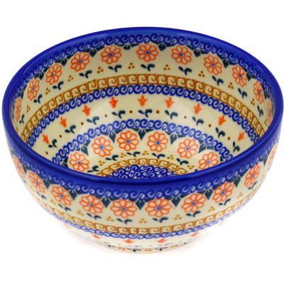 Polish Pottery Bowl 7&quot; Amarillo