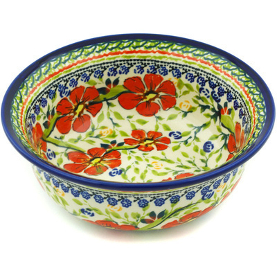 Polish Pottery Bowl 7&quot; Amazing Concept UNIKAT