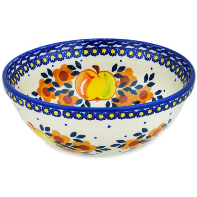 Polish Pottery Bowl 7&quot; Apple UNIKAT