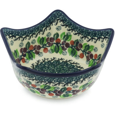 Polish Pottery Bowl 7&quot; Berry Garland
