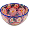 Polish Pottery Bowl 7&quot; Blossoming Purple Harmony UNIKAT
