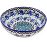 Polish Pottery Bowl 7&quot; Blue Chicory