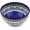 Polish Pottery Bowl 7&quot; Blue Cornflower