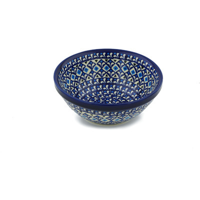 Polish Pottery Bowl 7&quot; Blue Diamond Dream