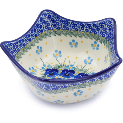 Polish Pottery Bowl 7&quot; Blue Dreams