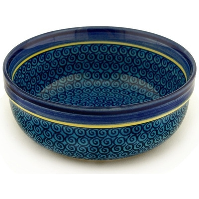 Polish Pottery Bowl 7" Blue Galaxy