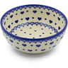 Polish Pottery Bowl 7&quot; Blue Valentine