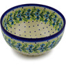 Polish Pottery Bowl 7" Blue Wreath