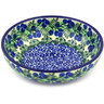 Polish Pottery Bowl 7&quot; Blueberry Fields Forever