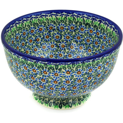 Polish Pottery Bowl 7&quot; Cactus UNIKAT