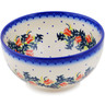 Polish Pottery Bowl 7&quot; California Poppies