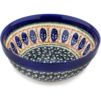 Polish Pottery Bowl 7&quot; Casino