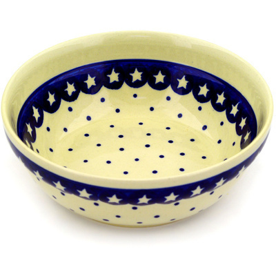 Polish Pottery Bowl 7&quot; Celestial Dreams