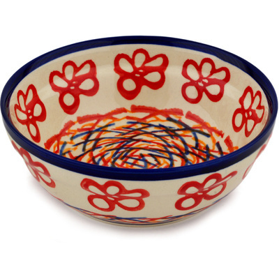 Polish Pottery Bowl 7&quot; Childs Play