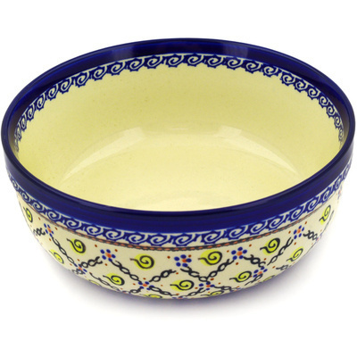 Polish Pottery Bowl 7&quot; Confetti