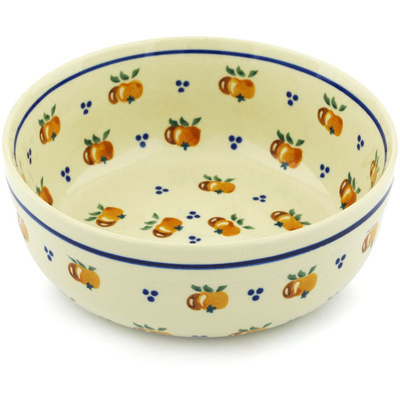 Polish Pottery Bowl 7&quot; Country Apple