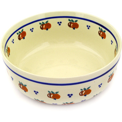 Polish Pottery Bowl 7&quot; Country Apple
