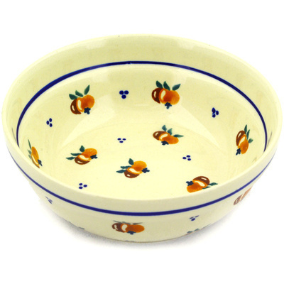 Polish Pottery Bowl 7&quot; Country Apple