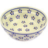 Polish Pottery Bowl 7&quot; Daisy Dots