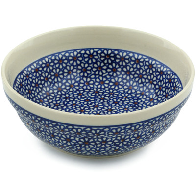 Polish Pottery Bowl 7&quot; Daisy Dreams