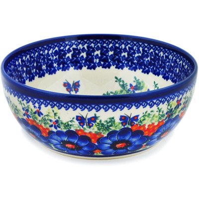 Polish Pottery Bowl 7&quot; Enchanted Beauty UNIKAT