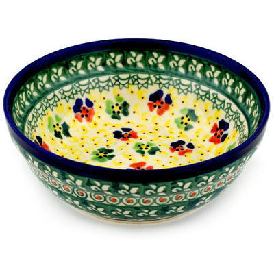 Polish Pottery Bowl 7&quot; Fantasia UNIKAT