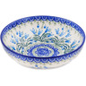 Polish Pottery Bowl 7&quot; Feathery Bluebells