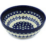 Polish Pottery Bowl 7&quot; Flowering Peacock