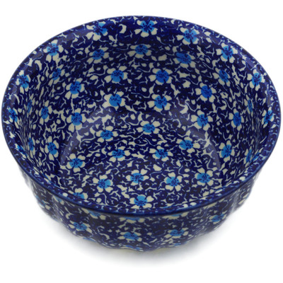 Polish Pottery Bowl 7&quot; Flowers On The Lake