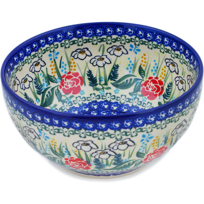 Polish Pottery Bowl 7&quot; Fresh Happiness UNIKAT