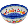 Polish Pottery Bowl 7&quot; Fresh Vegetable Garden