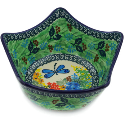 Polish Pottery Bowl 7&quot; Garden Delight UNIKAT