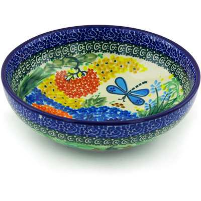 Polish Pottery Bowl 7&quot; Garden Delight UNIKAT