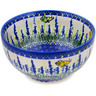 Polish Pottery Bowl 7&quot; Garden Whispers UNIKAT