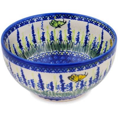 Polish Pottery Bowl 7&quot; Garden Whispers UNIKAT