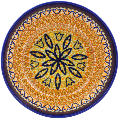 Polish Pottery Bowl 7&quot; Golden Tulip UNIKAT