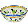 Polish Pottery Bowl 7&quot; Happy Ducklings UNIKAT