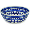 Polish Pottery Bowl 7&quot; Heart Of Hearts