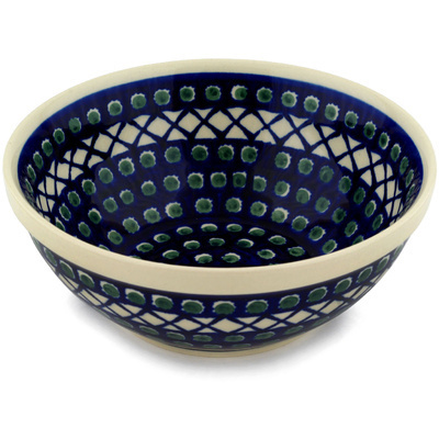 Polish Pottery Bowl 7&quot; Illusion