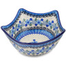 Polish Pottery Bowl 7&quot; Light Blue Lace
